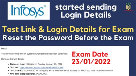 infosys password reset link